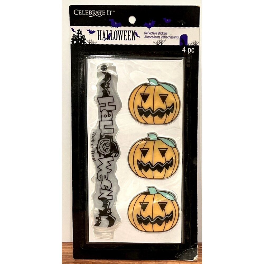 Celebrate It Halloween Reflective Stickers 4 Pc Set 153236
